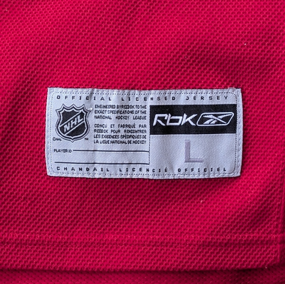 Reebok Minnesota Wild NHL Backstrom 32 Hockey Jersey Adult Size Large Red Green - Picture 7 of 12